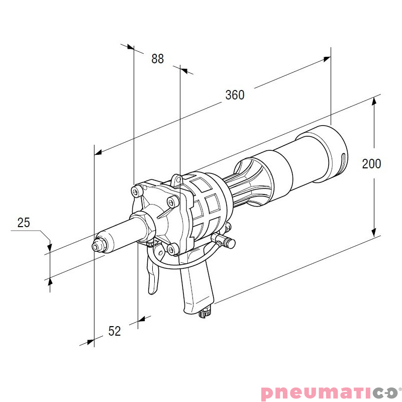 Nitownica do nit&oacute;w zrywalnych FAR RAC 83 AX z pojemnikiem