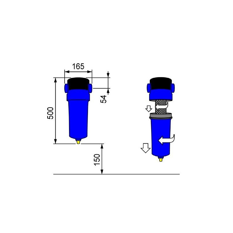 Separator cyklonowy SA0165 OMI  2"