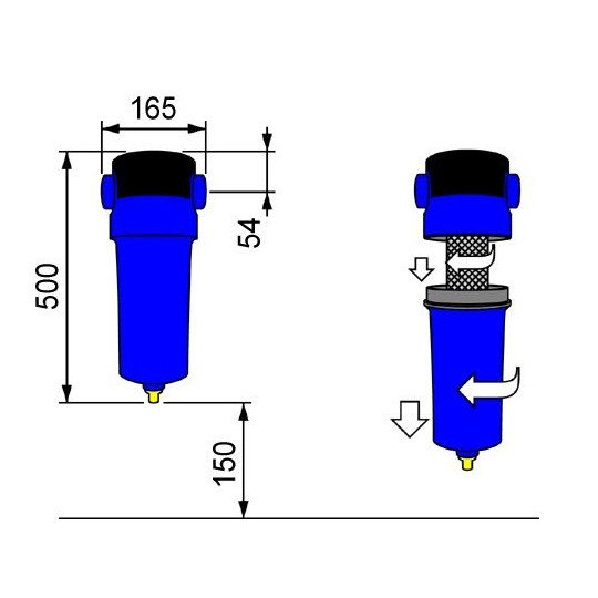 Separator cyklonowy SA0165 OMI  2"