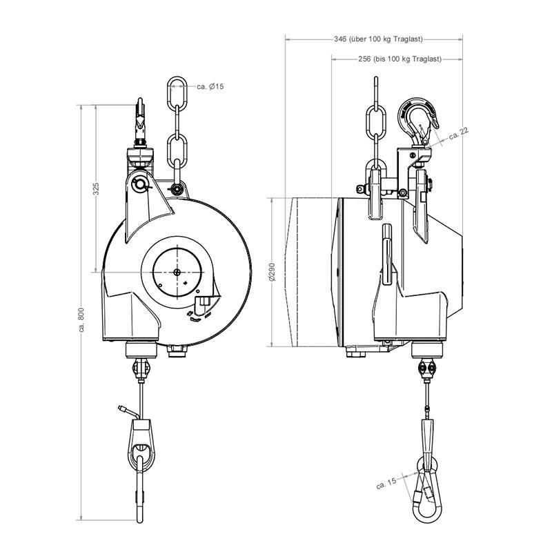 Balanser linkowy Carl Stahl Kromer 190.0-200.0kg 3000mm 7251080115 Balanser linkowy Carl Stahl Kromer 190.0-200.0kg 3000mm 7251080115
