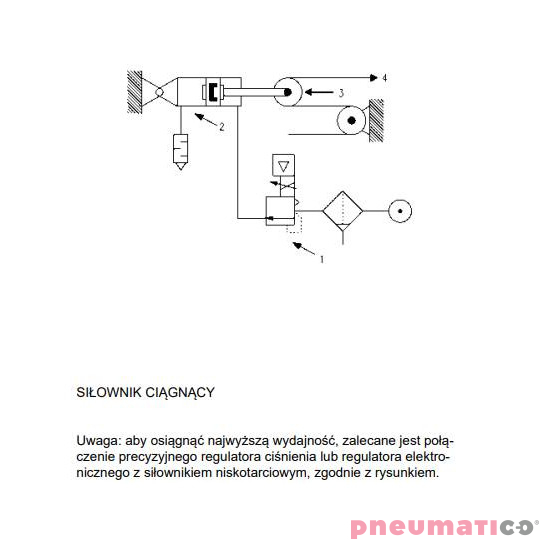 Siłownik ISO 15552 serii 60 O80 podw&oacute;jnego działania niemagnetyczny CAMOZZI 60N2L080A0025