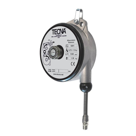 Balanser linkowy z przewodem powietrznym  9202 TECNA 12-25kg 1350mm