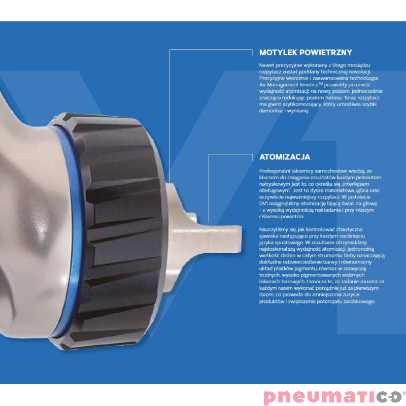 Pistolet lakierniczy DeVilbiss DV1 Base Pistolet lakierniczy DeVilbiss DV1 Base