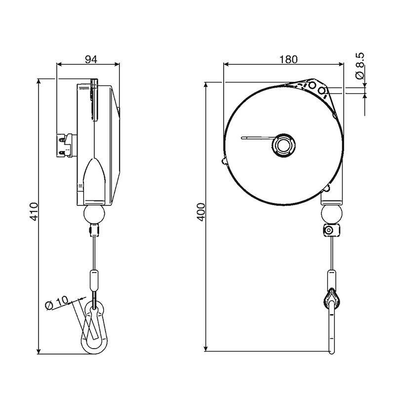 Balanser linkowy 9340NY TECNA 10-14kg 2500mm