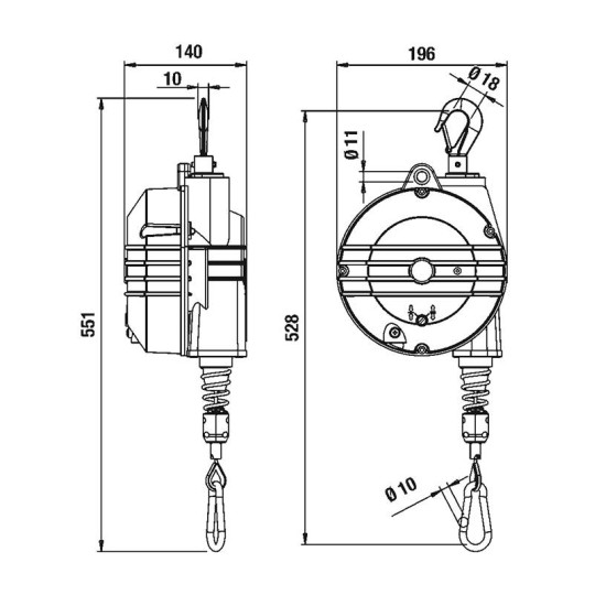 Balanser linkowy 9359 TECNA 22-25kg 2000mm