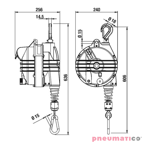 Balanser linkowy 9370G TECNA 75-90kg 2000mm Balanser linkowy 9370G TECNA 75-90kg 2000mm