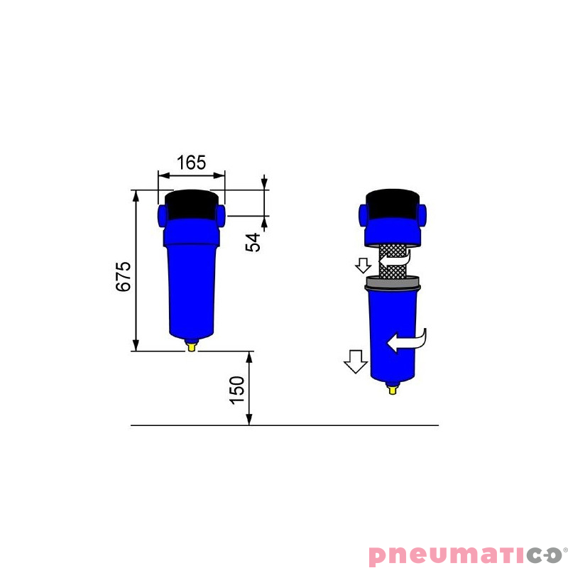 Separator cyklonowy SA0220 OMI  2 1/2"