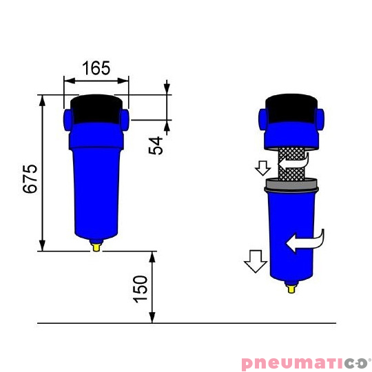 Separator cyklonowy SA0220 OMI  2 1/2"
