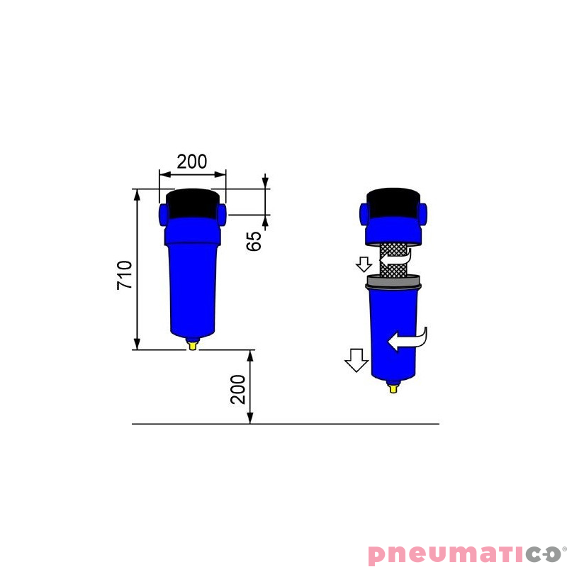 Separator cyklonowy SA0450 OMI 3"