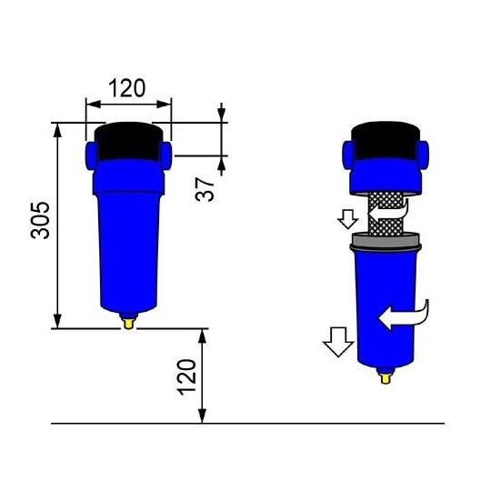 Filtr powietrza OMI F0050QF  1