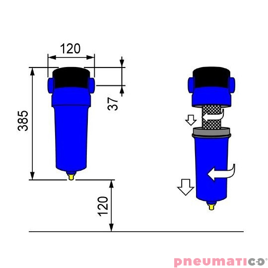 Filtr powietrza OMI F0095PF 1 1/2 Filtr powietrza OMI F0095PF 1 1/2