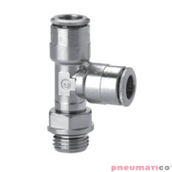 Tr&oacute;jnik wtykowy boczny serii 6442 5 mm M5 CAMOZZI 6442-5-M5