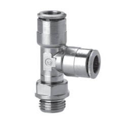 Tr&oacute;jnik wtykowy boczny serii 6442 10 mm G1/4" CAMOZZI 6442-10-14