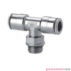 Trójnik wtykowy typu T serii 6432 10 mm G3/8" CAMOZZI 6432-10-38