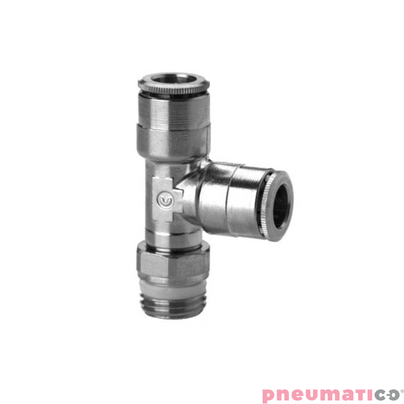 Trójnik wtykowy boczny serii S6440 8 mm G3/8" CAMOZZI S6440-8-38 Trójnik wtykowy boczny serii S6440 8 mm G3/8" CAMOZZI S6440-8-38