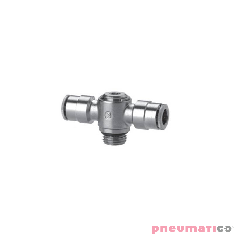 Złączka wtykowa kątowa obrotowa podwójna serii 6632 6 mm G1/4" CAMOZZI 6632-6-14 Złączka wtykowa kątowa obrotowa podwójna serii 6632 6 mm G1/4" CAMOZZI 6632-6-14