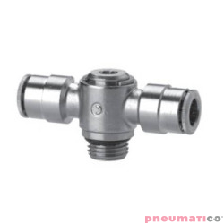 Złączka wtykowa kątowa obrotowa podwójna serii 6632 8 mm G1/4" CAMOZZI 6632-8-14