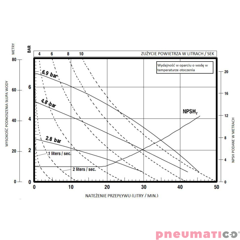 Pompa membranowa 1/2" ARO PD05P-AAS-PGG