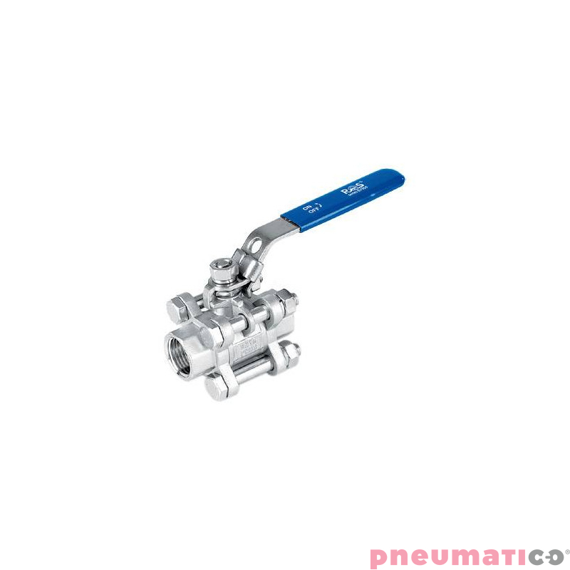 Zaw&oacute;r kulowy - dwudrogowy 3-częściowy ręczny TYP BV300 FG12 S6P