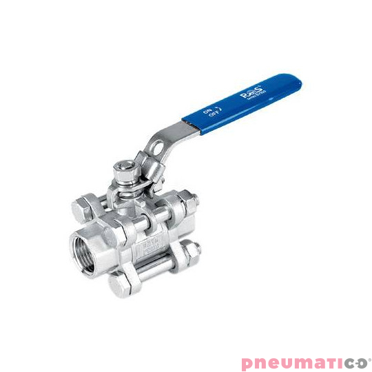 Zaw&oacute;r kulowy - dwudrogowy 3-częściowy ręczny TYP BV300 FG12 S6P