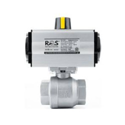 Zaw&oacute;r kulowy - dwudrogowy 2-częściowy z kołnierzem ISO 5211 TYP BV201 z napędem dwustronnego działania PDA PDBV201 FG03 S6R