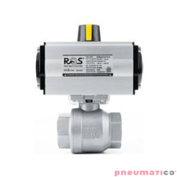 Zaw&oacute;r kulowy - dwudrogowy 2-częściowy z kołnierzem ISO 5211 TYP BV201 z napędem jednostronnego działania - PSR PSBV201 FG12 S6R