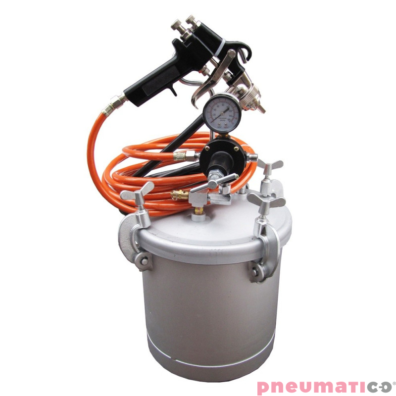 Zestaw - zbiornik ciśnieniowy do natrysku/malowania 10l EZ-145 bez mieszadła  węże  pistolet