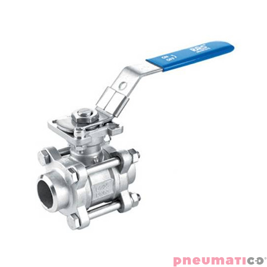 Zawór kulowy - dwudrogowy 3-częściowy z kołnierzem ISO 5211 TYP BV301 B050 S6P Zawór kulowy - dwudrogowy 3-częściowy z kołnierzem ISO 5211 TYP BV301 B050 S6P