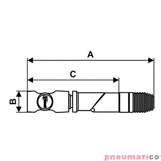 Kolanko z gwintem zewnętrznym PREVOST 3/8"
