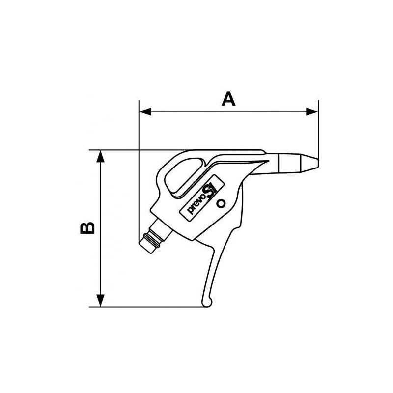 Pistolet do przedmuchu z kompozytową dyszą Prevost EBG07PRE Pistolet do przedmuchu z kompozytową dyszą Prevost EBG07PRE