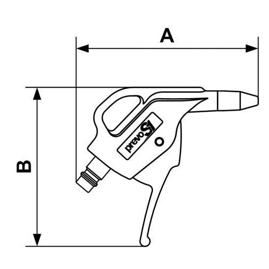 Pistolet do przedmuchu z kompozytową dyszą Prevost EBG07PRE Pistolet do przedmuchu z kompozytową dyszą Prevost EBG07PRE