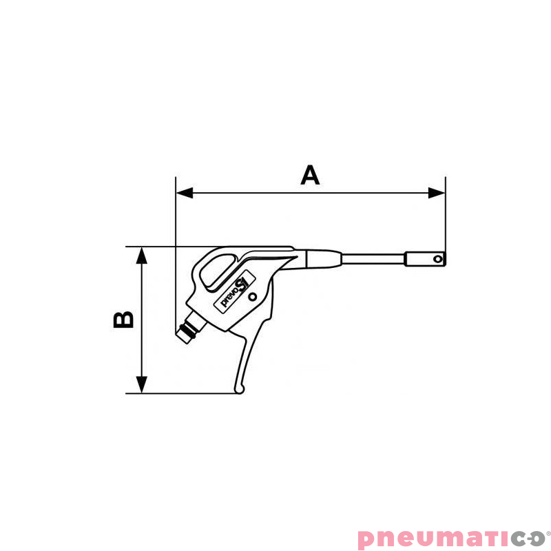 Pistolet do przedmuchu z metalową dyszą OSHA Prevost EBG07MTLH Pistolet do przedmuchu z metalową dyszą OSHA Prevost EBG07MTLH