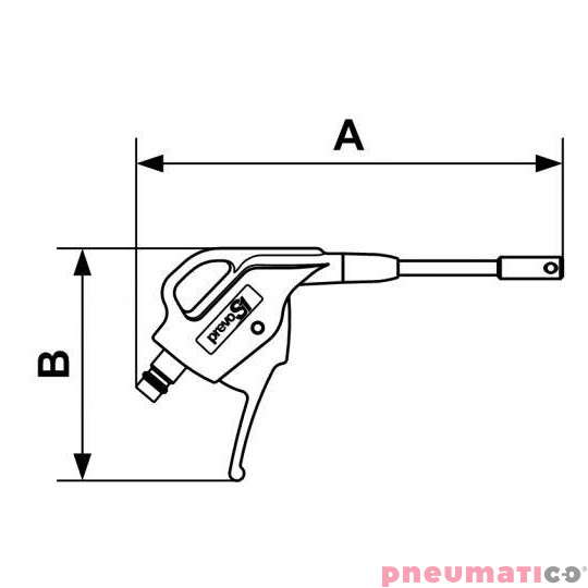 Pistolet do przedmuchu z metalową dyszą OSHA Prevost EBG07MTLH Pistolet do przedmuchu z metalową dyszą OSHA Prevost EBG07MTLH