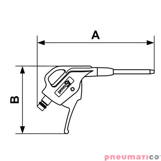 Pistolet do przedmuchu z metalową dyszą Prevost EBG07MTL Pistolet do przedmuchu z metalową dyszą Prevost EBG07MTL