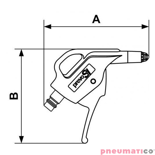 Pistolet do przedmuchu z cichą dyszą Prevost EBG07SIL Pistolet do przedmuchu z cichą dyszą Prevost EBG07SIL