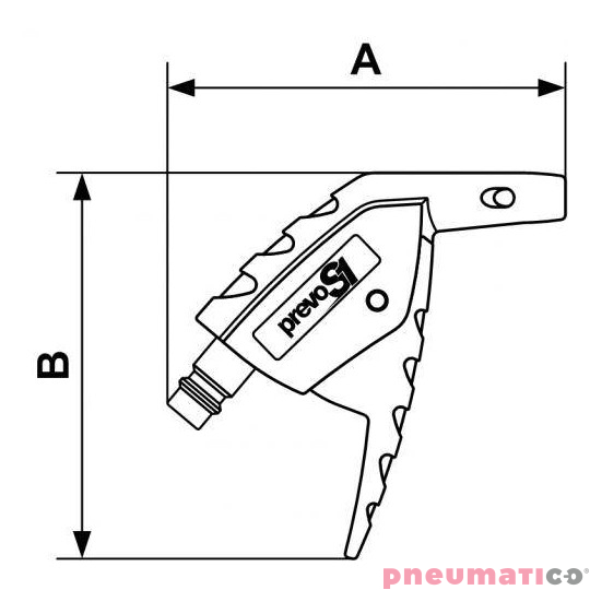 Pistolet do przedmuchu z poliamidową dyszą kompozytową OSHA Prevost EPG07OSH Pistolet do przedmuchu z poliamidową dyszą kompozytową OSHA Prevost EPG07OSH