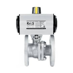 Zawór kulowy - kołnierzowy 2-częściowy TYP BV222 z napędem dwustronnego działania - PDA PDBV222 P032 S6P