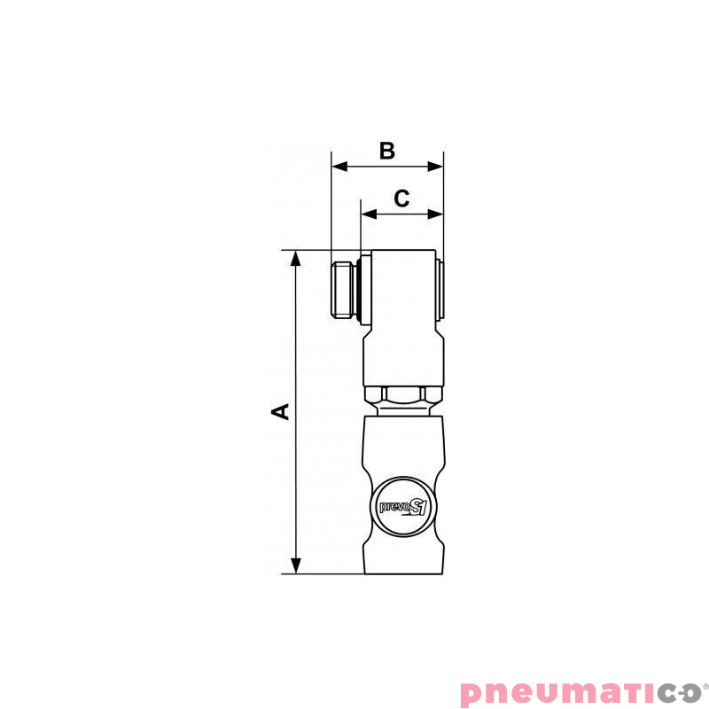 Szybkozłącze obrotowe żeńskie z gwintem zewnętrznym PREVOST 1/2" Szybkozłącze obrotowe żeńskie z gwintem zewnętrznym PREVOST 1/2"