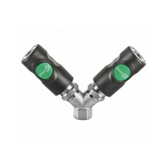 Podwójny łącznik równoległy żeński z gwintem wewnętrznym PREVOST 3/8" Podwójny łącznik równoległy żeński z gwintem wewnętrznym PREVOST 3/8"