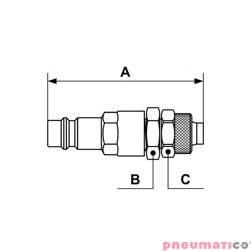 Adapter do rur półsztywnych PA/PU PREVOST 10x8mm Adapter do rur półsztywnych PA/PU PREVOST 10x8mm