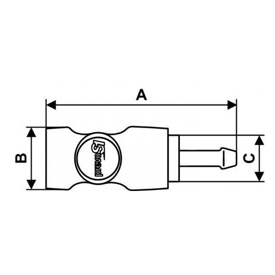 Szybkozłącze bezpieczne ze stali nierdzewnej na wąż 9mm PREVOST ESI 071809HE Szybkozłącze bezpieczne ze stali nierdzewnej na wąż 9mm PREVOST ESI 071809HE