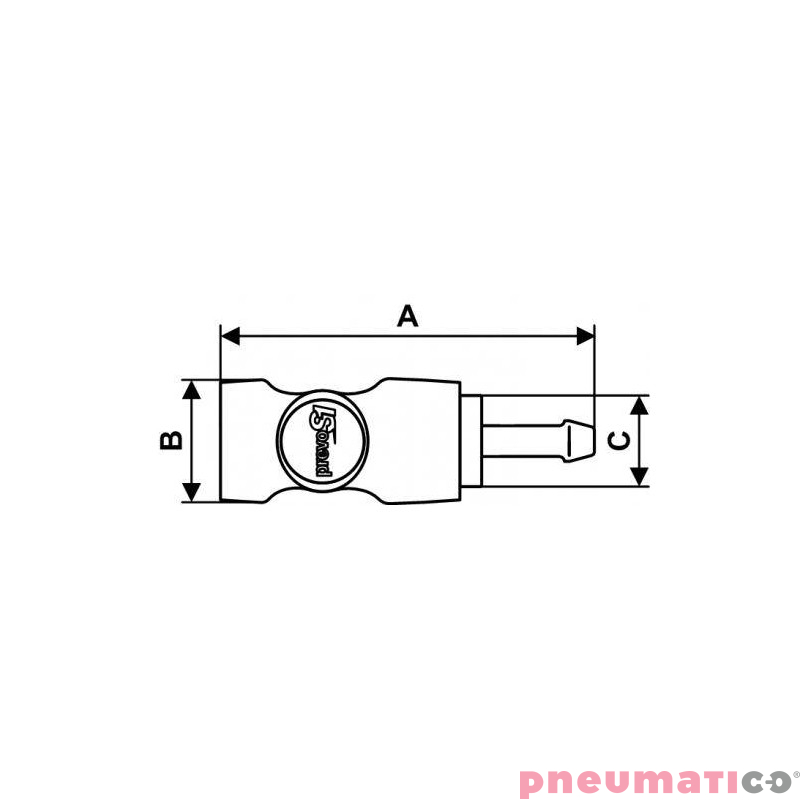Szybkozłącze bezpieczne ze stali nierdzewnej na wąż 10mm PREVOST ESI 071810HE
