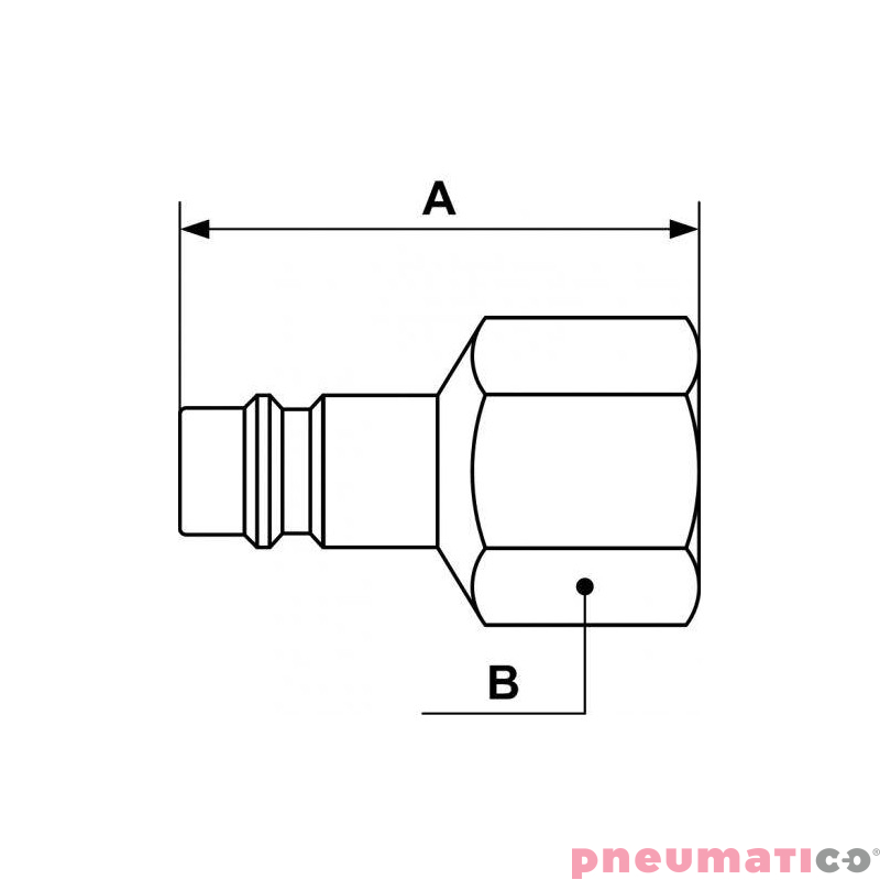 Adapter męski z gwintem wewnętrznym ze stali nierdzewnej PREVOST 1/4" Adapter męski z gwintem wewnętrznym ze stali nierdzewnej PREVOST 1/4"