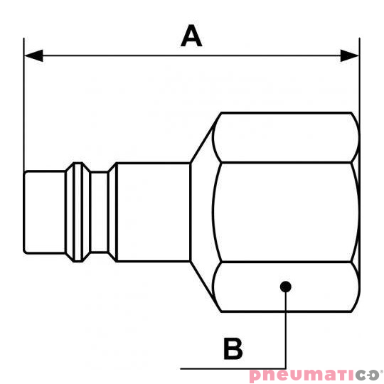 Adapter męski z gwintem wewnętrznym ze stali nierdzewnej PREVOST 1/4" Adapter męski z gwintem wewnętrznym ze stali nierdzewnej PREVOST 1/4"