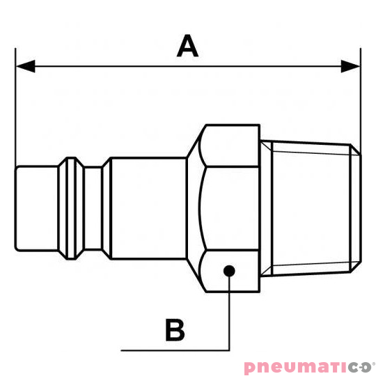 Adapter stożkowy męski z gwintem zewnętrznym ze stali nierdzewnej PREVOST 3/8" Adapter stożkowy męski z gwintem zewnętrznym ze stali nierdzewnej PREVOST 3/8"