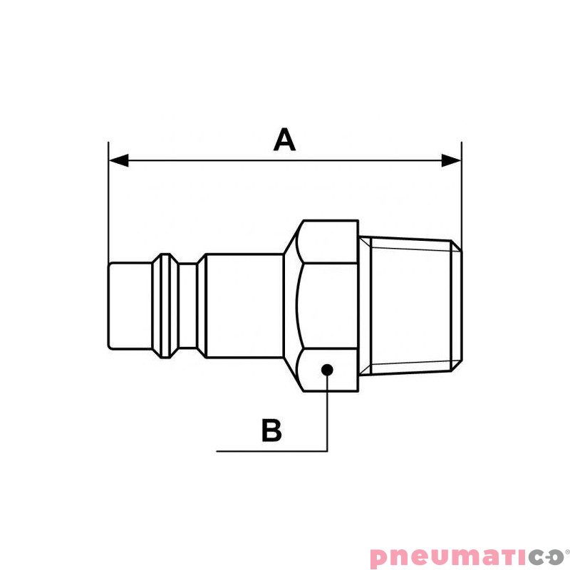 Adapter męski z gwintem zewnętrznym PREVOST 1/2" Adapter męski z gwintem zewnętrznym PREVOST 1/2"