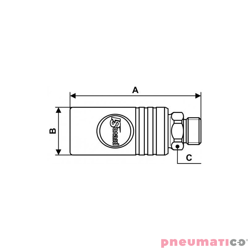 Szybkozłącze bezpieczne ze stali neirdzewnej z gw.zew 1/2" PREVOST ESI 111153