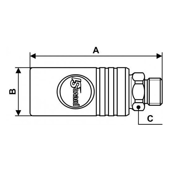 Szybkozłącze bezpieczne ze stali nierdzewnej z gw.zew 3/4" PREVOST ESI 111154