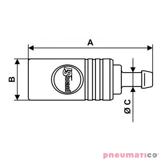 Szybkozłącze bezpieczne ze stali nierdzewnej na wąż 16mm PREVOST ESI 111816 Szybkozłącze bezpieczne ze stali nierdzewnej na wąż 16mm PREVOST ESI 111816
