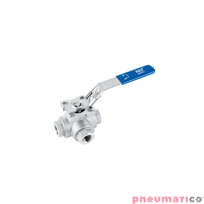 Zaw&oacute;r kulowy - tr&oacute;jdrogowy z kołnierzem ISO 5211 130 BAR KULA "L" TYP BV531 FG03 S6R